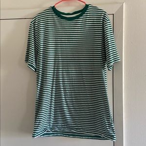 zumiez striped green and white t-shirt